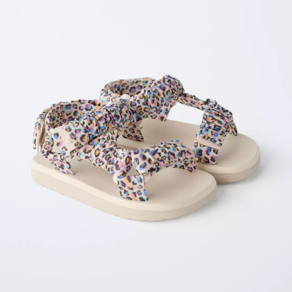 Zara Multicolor Leopard Kids Sandals